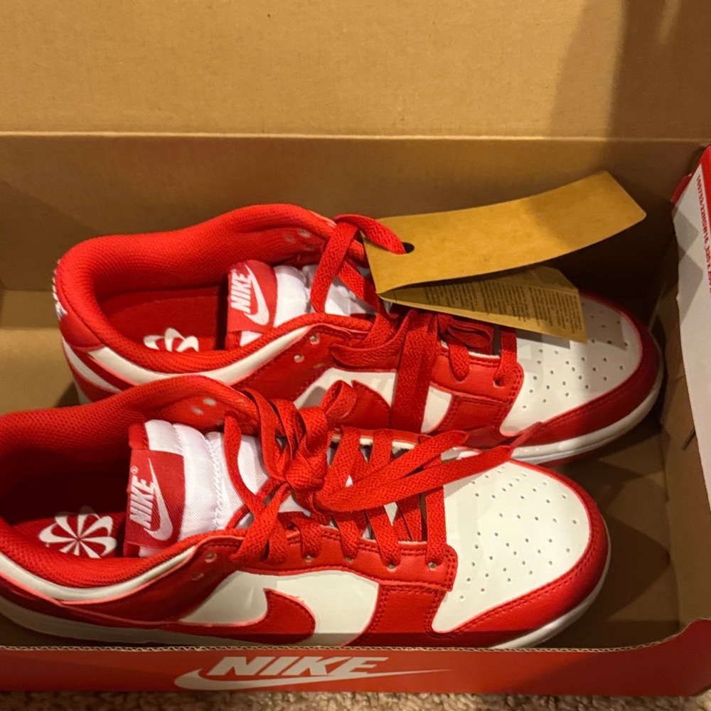 Nike Red and White Athletic Shoes